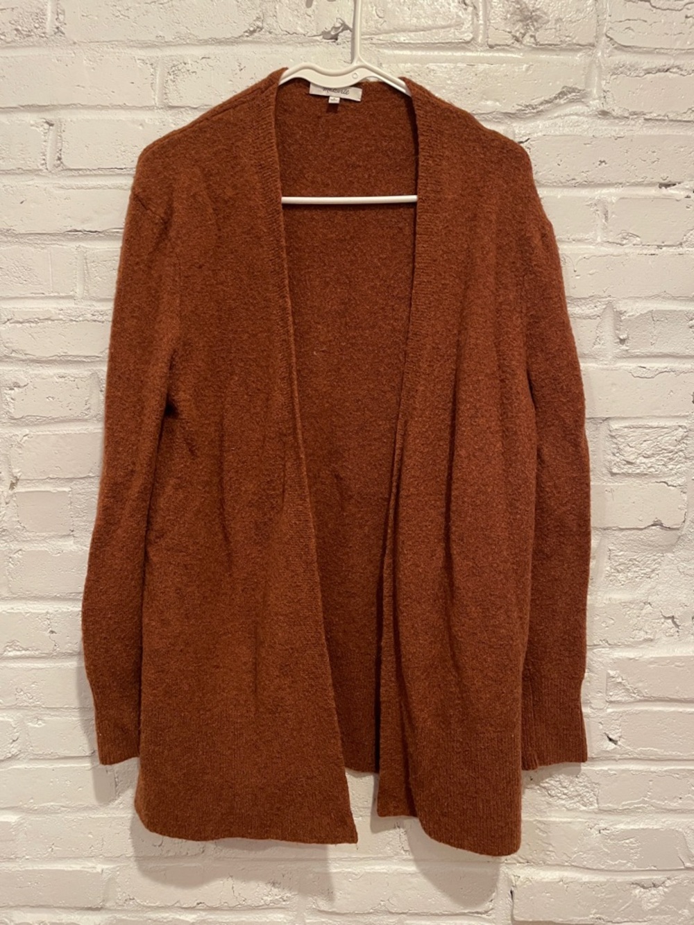 Madewell Cozy Open-Front Women's Sweater Cardigan - Rust